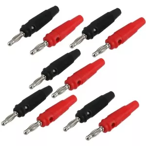 20x 4mm Bananenstecker Schraubbar Labor Büschelstecker 10 * Rot + 10 * Schwarz - Bild 1 von 9