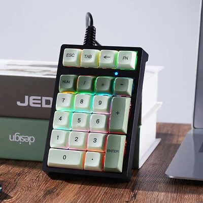 USB Numeric Mechanical Keyboard External Small Keyboard RGB Back Light Keypad - Image 1 of 4