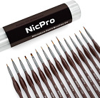 Nicpro Fine Detail Paint Brush Set, 15 PCS Small Professional Miniature Thin for