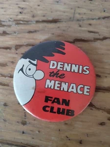 vintage Dennis the menace. Pin badge -beano fan club - Picture 1 of 2