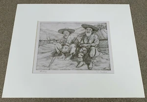 WILLY SEILER "MEDITATING" ORIGINAL LIMITED EDITION ETCHING ON PAPER - Picture 1 of 9
