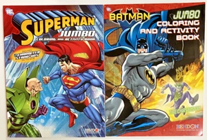 SUPERMAN & BATMAN Jumbo Coloring & Activity Books Lex Luthor Joker - Picture 1 of 1