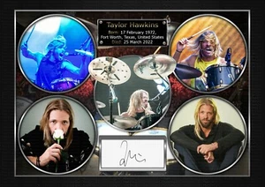 Taylor Hawkins - Foo Fighters - Signed Autograph Photo Print Memorabilia  - Imagen 1 de 7
