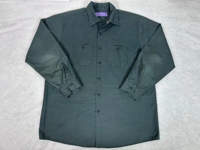 Vintage Washington Dee Cee Mens XL Green Long Sleeve Shirt USA Union Made - Image 1 of 4