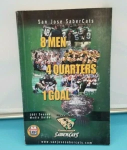 SAN JOSE SABERCATS MEDIA GUIDE - ARENA FOOTBALL LEAGUE - 2001 - Picture 1 of 1
