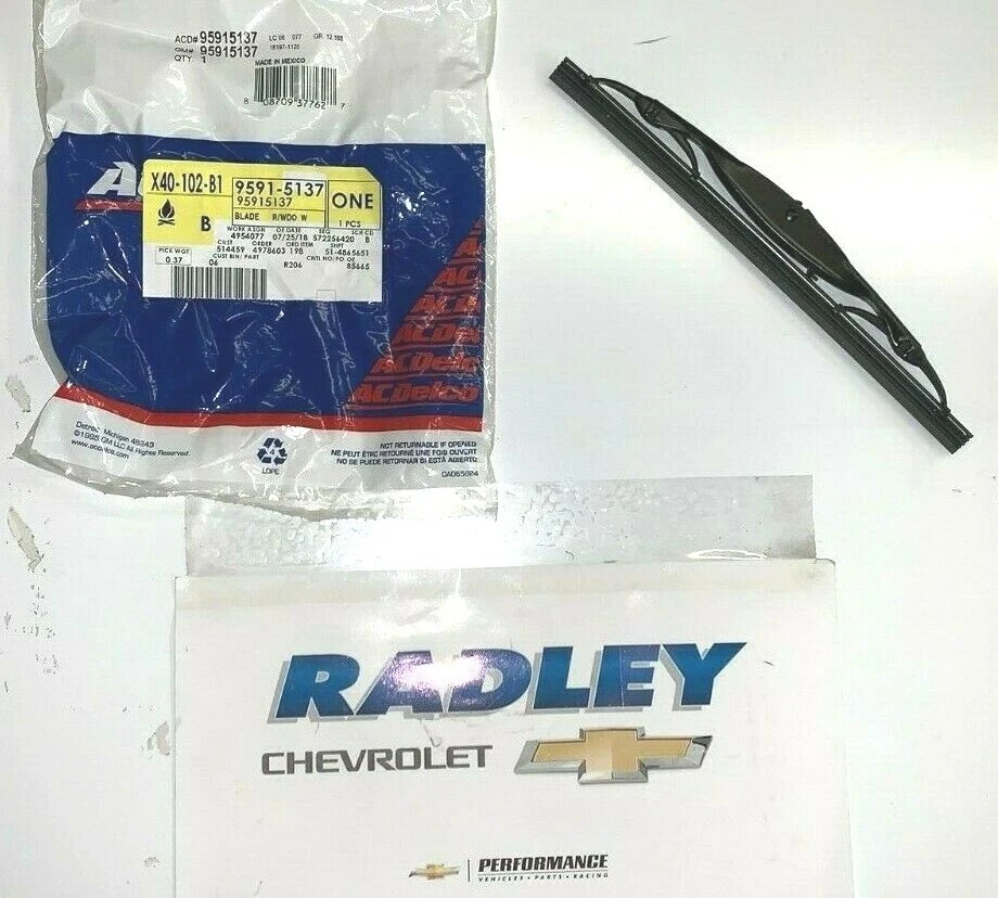 NOVO OEM GM CHEVROLET TRAX LIMPADOR DE JANELA TRASEIRA 95915137 B06 - Imagem 1 de 1