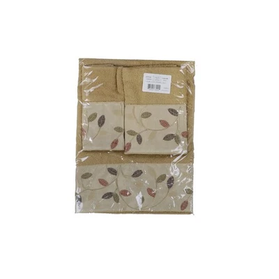 Popular Juego de Toallas Decorativas Baño Aubury 3 Piezas Algodón Beige - 100% Algodón Foto 1 de 2