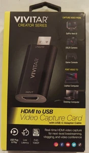 Scheda di acquisizione video HDMI a USB Vivitar Creator Series NUOVA SIGILLATA - HDMI in tempo reale - Foto 1 di 1