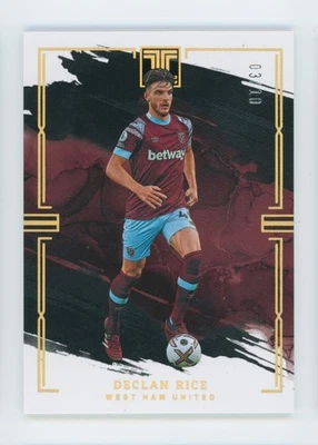 2022-23 Declan Rice Panini Impeccable Gold West Ham United Soccer Card 3/10 - Image 1 of 3