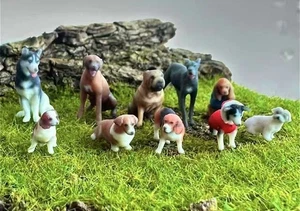 EY 1:64 Painted Figure Mini Model Miniature  Diorama Pet Dog Puppy Cute Toy - Picture 1 of 25