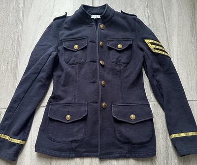 Chaqueta estilo militar Delia’s azul marino dorado con botones para mujer XS Foto 1 de 4