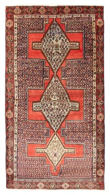 Alfombra de corredor vintage anudada a mano alfombra de lana oriental tradicional de 3'10" x 7'1" Foto 1 de 4