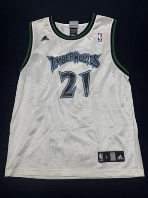 Camiseta Adidas Minnesota Timberwolves Kevin Garnett Blanca Jóvenes Niños Talla Grande Foto 1 de 4