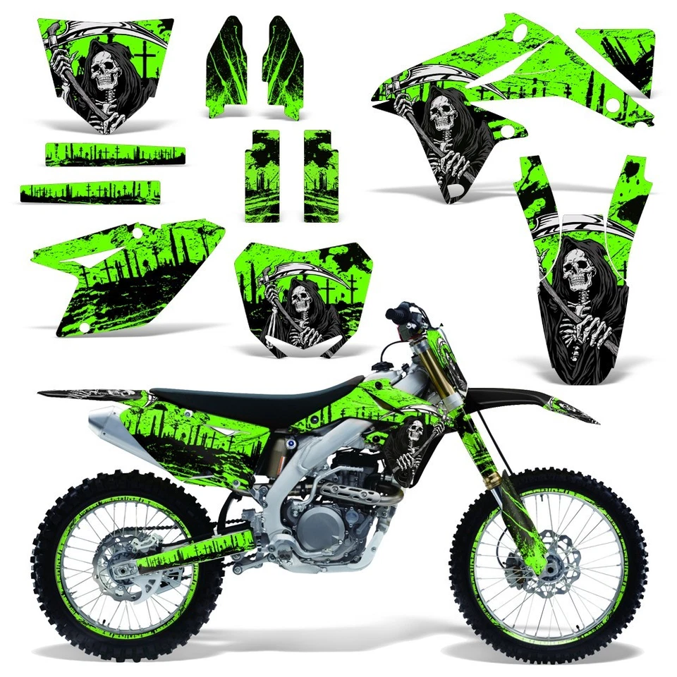 Graphic Stickers +#PLT/RIM Decals For Suzuki RMZ450 2008-2017 REAPER 2 G - Imagem 1 de 2