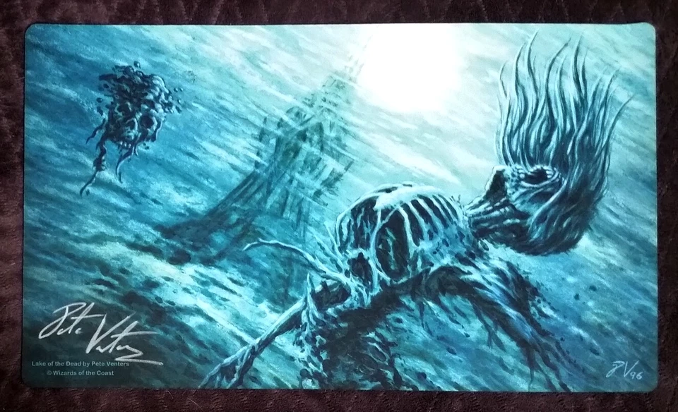 Lake of the Dead Play Mat MTG Playmat SIGNED Pete Venters OFFICIAL Wizards Magic - Image 1 of 1