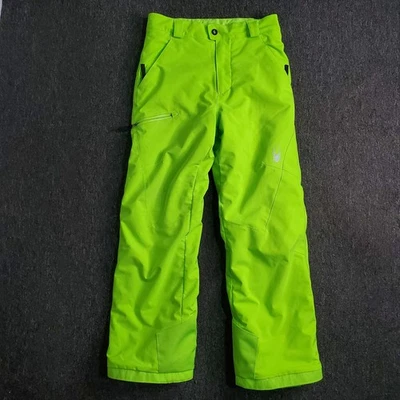Pantalones de Nieve Spyder Niños Talla 14 Verde Neón Aislados Invierno Aire Libre Esquí Niños Niñas Foto 1 de 4