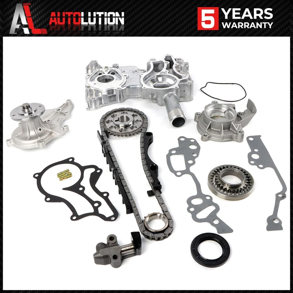 Kit de cadena de distribución para Toyota PICKUP 4RUNNER 85-95 2,4 L 22RE con bomba de agua de aceite de riel Foto 1 de 4