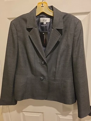 Le Suit Gray Blazer NWT sz 14 - Image 1 of 4