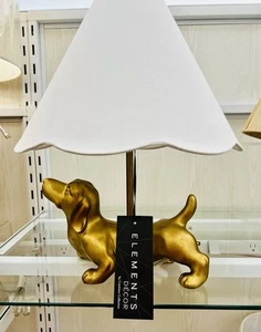 Elegant Decor Sooo Cute!!!!!! Little Dachshund GOLD Table lamp - Picture 1 of 11