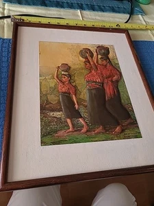 12 BY 15 PICTURE THAT IS RAISED SIGNED BY SAN ANTONIO NEJAPA - Picture 1 of 10