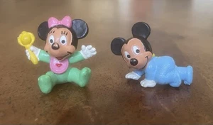 Disney Baby Minnie And Mickey Mouse Figures Vintage Bully Bullyland 1985 Pvc 2” - Picture 1 of 5