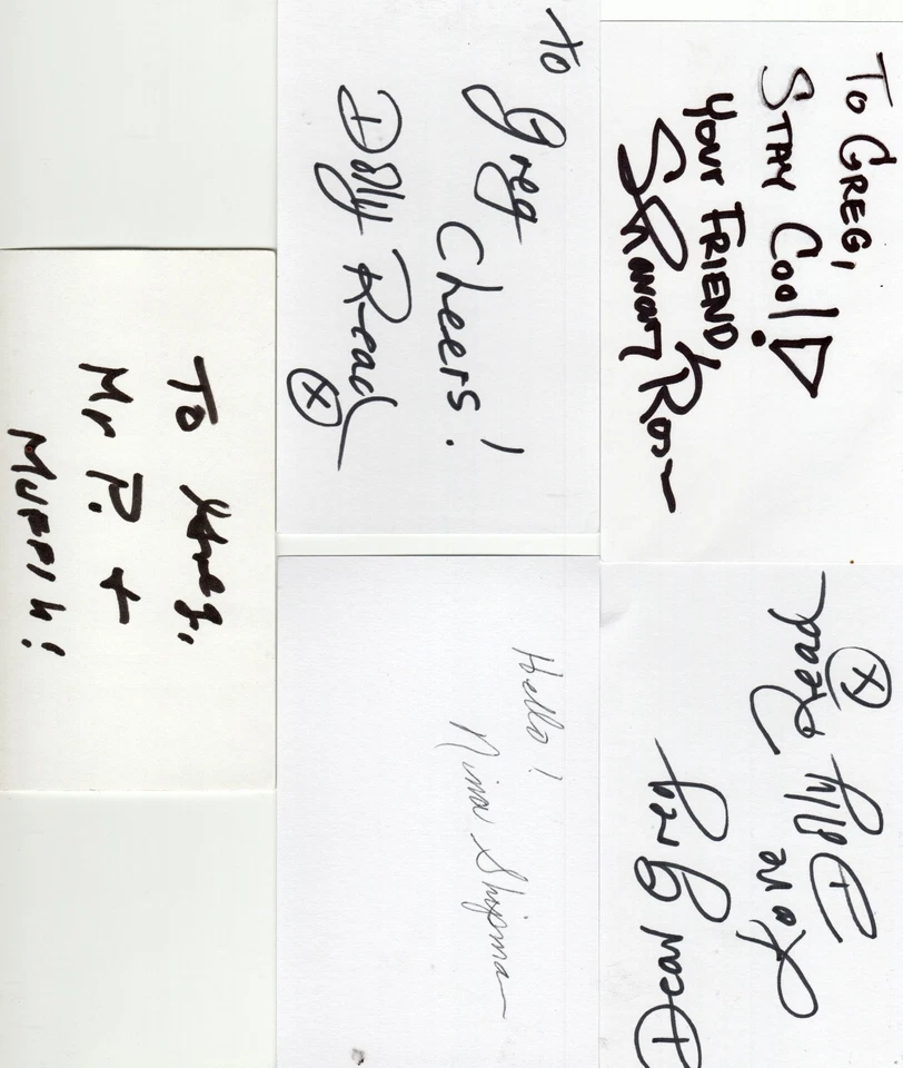 ¡Colección de tarjetas 3x5 firmadas e inscritas de actor y actriz!! Foto 1 de 1