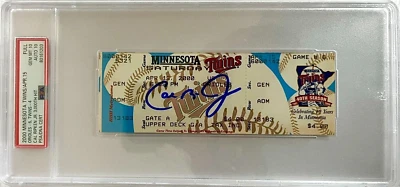 Cal Ripken Jr 3000th Hit Autograph Full Ticket PSA 10/10 - Image 1 of 4
