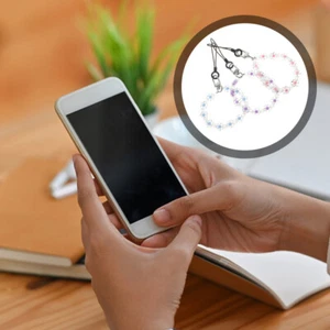 3 Pcs Crystal Bead Lanyard Phone Charms with Strap Beaded Bracelet - Photo 1/12