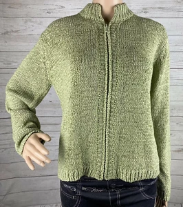 EP Pro Women's Sweater Jacket Small Sage Green Ribbon Knit Golf Sporty Style - Picture 1 of 10