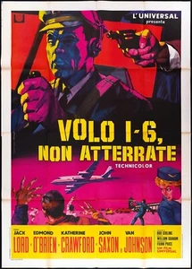 VOLO 1-6 NON ATTERRATE MANIFESTO THRILLER 1966 THE DOOMSDAY FLIGHT POSTER 4F - Foto 1 di 1