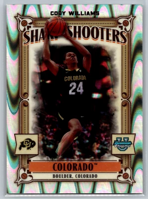 Cody Williams 2023-24 Bowman Chrome University Sharp Shooters Raywave /150 SS-10 - Image 1 of 2