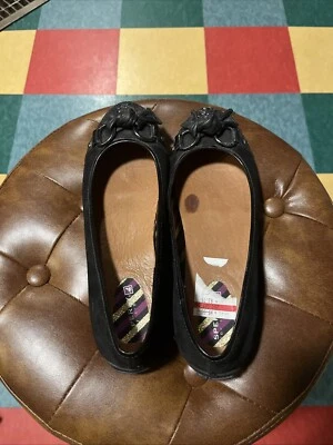 Sperry Mujer Top Sider Kendall Negro Gamuza Ballet Zapatos Planos Brillantes Talla 9.5 Foto 1 de 4