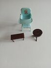 Vintage Renwal Dollhouse Furniture HighChair #30, Bench #L75 & Table #L73