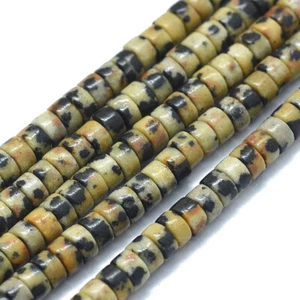 152~180pcs/Strd Natural Dalmatian Jasper Beads Flat Round Stone Spacer 3.8~4.2mm - Picture 1 of 3