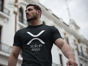 XRP ARMY Logo Crypto Currency T-Shirt - Picture 1 of 7