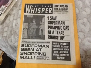 1993 Superman Is Back 4-page National Whisper Newspaper Promo FREE SHIPPING RARE - Picture 1 of 5