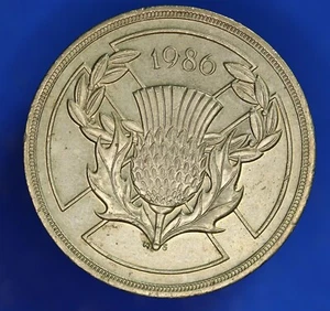 1986 Dezimal £2 Zwei-Pfund-Münze, Elizabeth II, Commonwealth Games [30794] - Bild 1 von 2