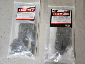 (2) Craftsman 20 pc, Metric, and 20 pc Inch Hex (Allen) Key sets - Picture 1 of 10