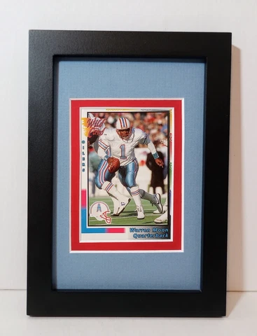 Warren Moon Houston Oilers Display Custom Framed NFL Football Card Plaque Cover