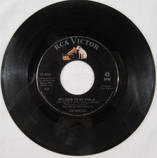 Jim Reeves Welcome To My World / Good Morning Self 45 RPM Single 1963