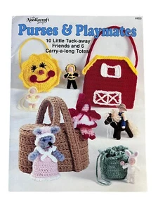 Purses & Playmates 10 Tuck-away Friends 6 Totes The Needlecraft Shop Crochet - Picture 1 of 3