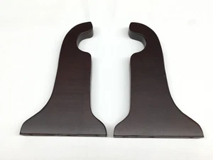(Juego de 2x) Soporte de varilla de madera con orificio de 1-5/8"" herrajes para cortinas - CAOBA. - Imagen 1 de 9