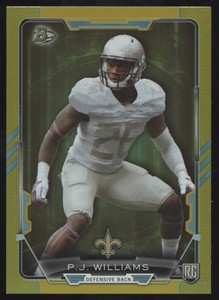 2015 Bowman #4 P.J. Williams Rookies Gold New Orleans Saints /399