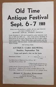 Vintage 1969 ANTIQUE SHOW POSTER ~Fond du Lac, WI~ Bernard/Dorothea KLEINSCHMIDT - Picture 1 of 4