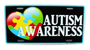 AUTISM AWARENESS METAL CAR NOVELTY LICENSE PLATE AUTO TAG - Picture 1 of 15
