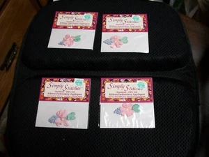 1995 Simply Stitches Ribbon Embroidery Appliqués Handmade Silk Flowers RE15-C - Picture 1 of 3