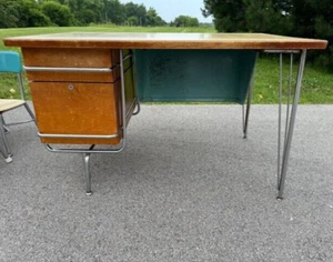 Vintage Heywood Wakefield Trimline Kem Weber Desk MCM - Picture 1 of 4