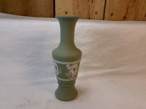 Vintage Avon mattiertes grünes Glas ~ Imitation Jaspis Bud Vase - Bild 1 von 6