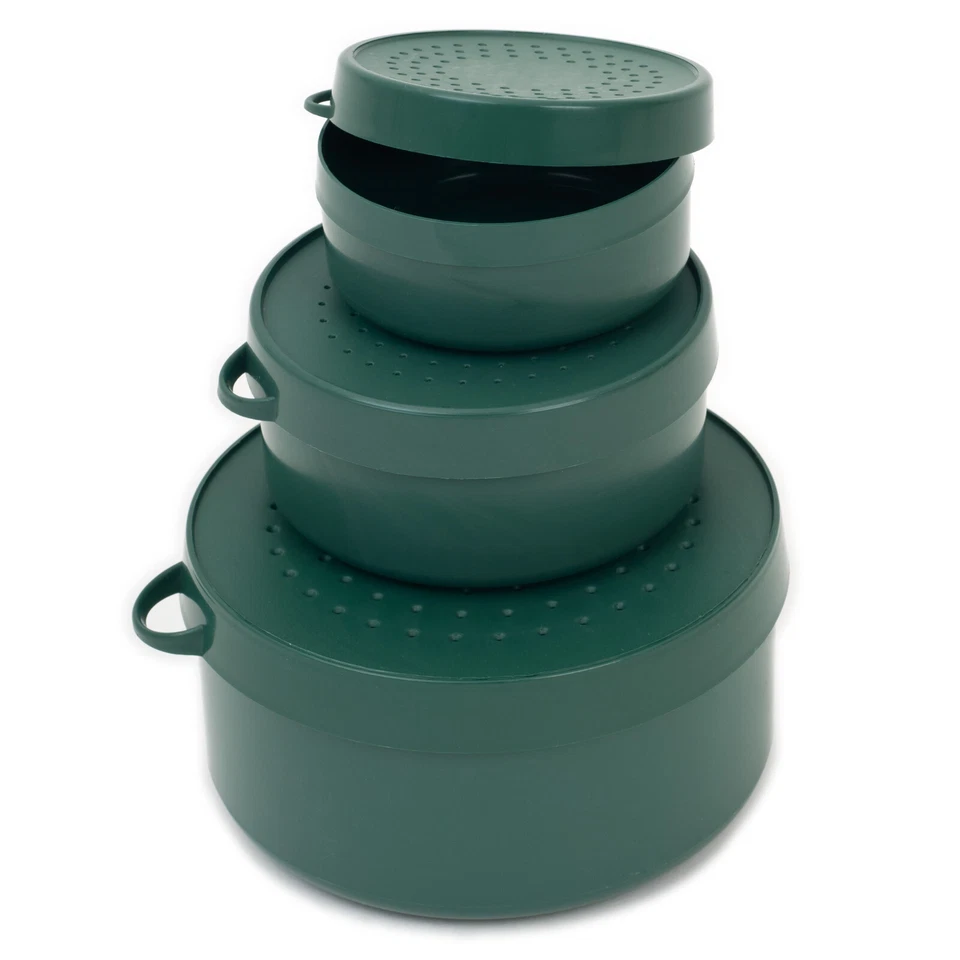 3er Set Wurmbehälter Köderdose f. Angelköder Köderdose Madendose Angelbox Angeln - Bild 1 von 1