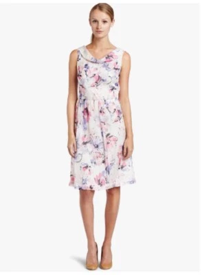 New Pendleton Silk Cocktail Garden Art Dress in Petal Power 16 - Image 1 of 4
